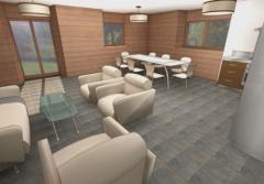 Appt. Chalet Cendré, 5 - Appartement 5, pièce à vivre (1)