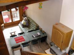 Appt. Jardin - Le séjour depuis le mezzanine
