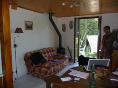 Apartment La Villaz - (fr)Log burner and doors to terrace