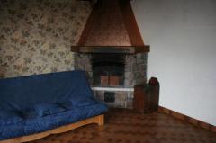 Chalet de Cercle - Séjour et cheminée