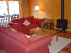 Chalet Chamois - (fr)The sitting area with log burner
