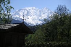 Chalet du Cret - Vue du Mont-Blanc depuis le jardin