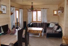 Chalet La Couaz - La pièce à vivre, meublée