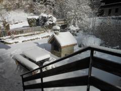 Chalet La Villaz - Le jardin en hiver