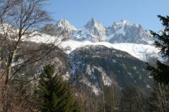 Chalet des Nants - Vue Aiguille de Midi, depuis le jardin