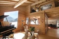 Chalet Neptune - Le séjour et la mezzanine