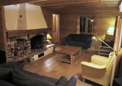 Chalet Copains - (fr)The living area with open fire