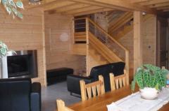 Chalet Les  Eaux Tortes - (fr)The living space and stairs to top floor