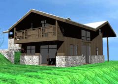 Chalet Les Fleurs des Seytroux 2 - Modèle 3D du projet fini.