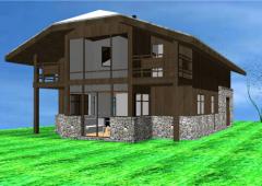 Chalet Les Fleurs des Seytroux 1 - Modèle 3D du produit fini
