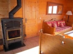 Chalet La Falaise - (fr)Log burner in the living rooom