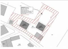 Land Bas Thex - (fr)The plot of land showing plans for two chalets