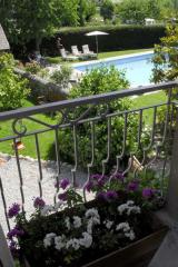 Maison Thusy - Vue, piscine depuis le balcon