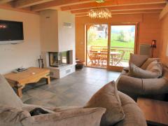 Chalet Mathonex - (fr)Sitting area with fire