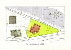Chalet Mezzo - (fr)The land plan (highlighted in yellow)
