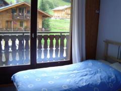Appt. Perce Neige D27 - (fr)Bedroom 2 and balcony