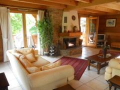 Chalet Quatre Saisons - Le salon et la cheminée