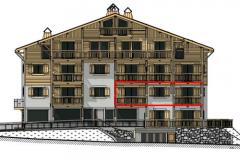 Appt. Solarets 445-458K - Facade sud ouest , Appt 13
