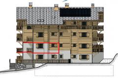 Appt. Solarets 445-458K - Facade sud est, Appt 13