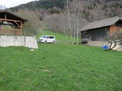 Terrain Mt Evian - (fr)The minibus is parked on the (potential) access (blue), see photo 6