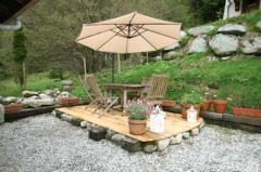 Chalet Tounet - La terrasse et le jardin