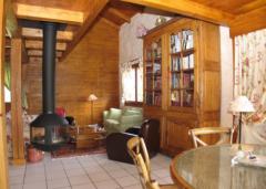 Chalet Vernay - Le séjour avec poële à bois