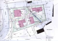 Chalet A Ville Derriere - (fr)The land plan showing position of Chalet A