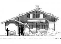 Chalet A Ville Derriere - (fr)Chalet A, south face