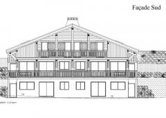 Appt. La Voraz, 3 - (fr)The south face - Apartment 3 on top two floors.